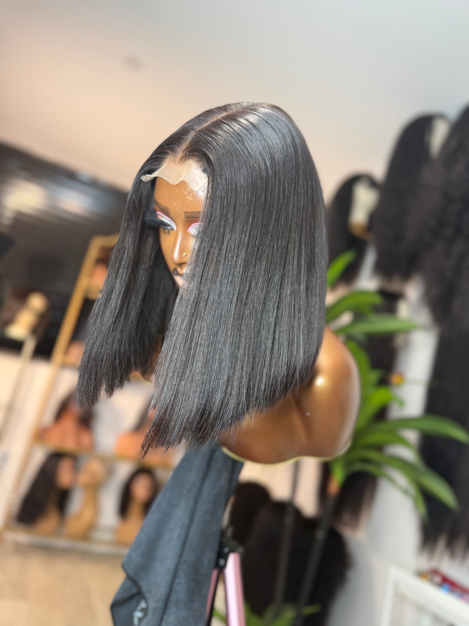 Black bob wig