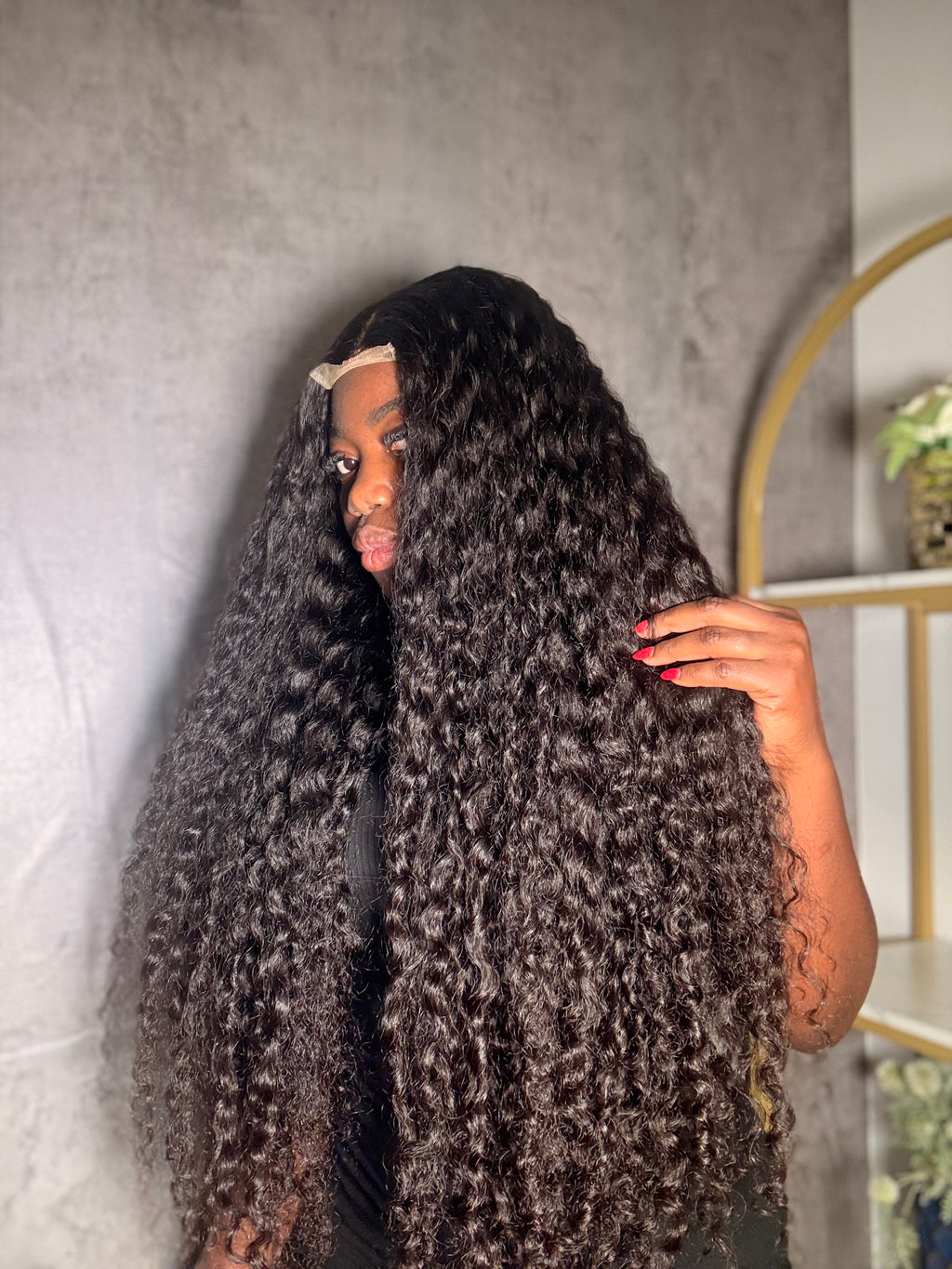 2x6 glueless deep curly wig